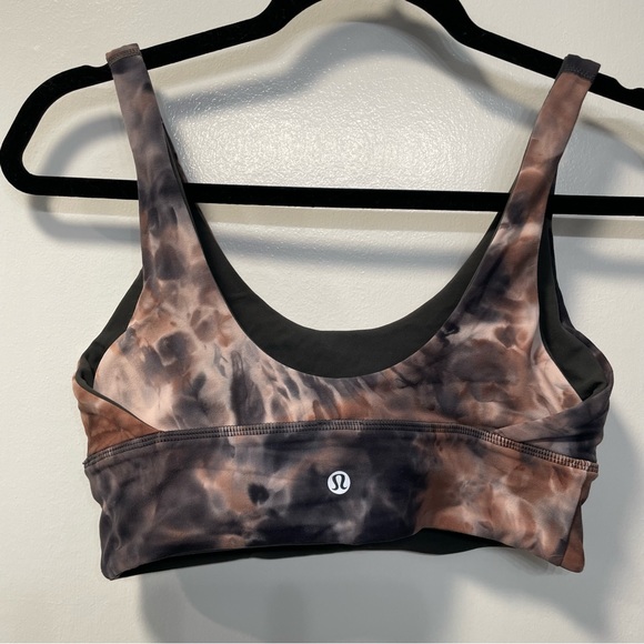 Lululemon Align Bra A/B- Diamond Dye Seashell Smokey Topaz/ Graphite Gray - Picture 2 of 6